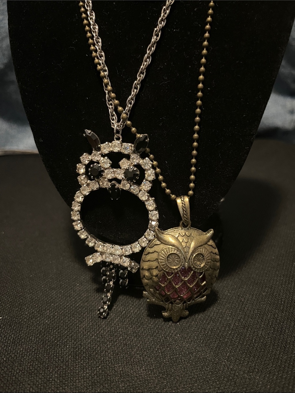 Set of Owl Necklaces